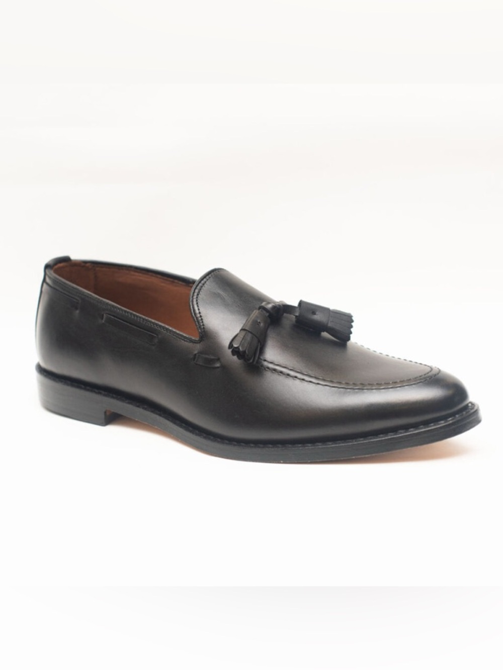 Allen Edmonds shoes mens 13 black leather grayson loafers tassel dress slip on